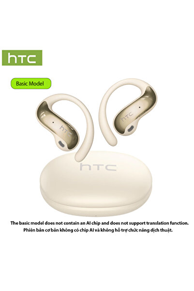 Choice1 Beige HTC Original NE19 AI Translate Bluetooth Earphones OWS Open Ear...