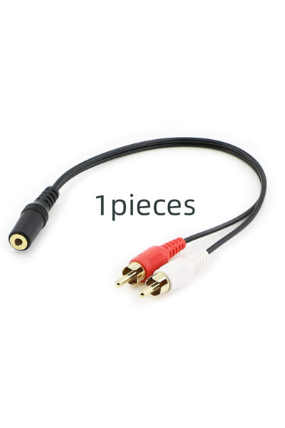 Choice3 كابل صوت ستيريو عالمي 3.5 ملم بطول 0.3 متر، موصل أنثى إلى 2RCA ذكر، م...