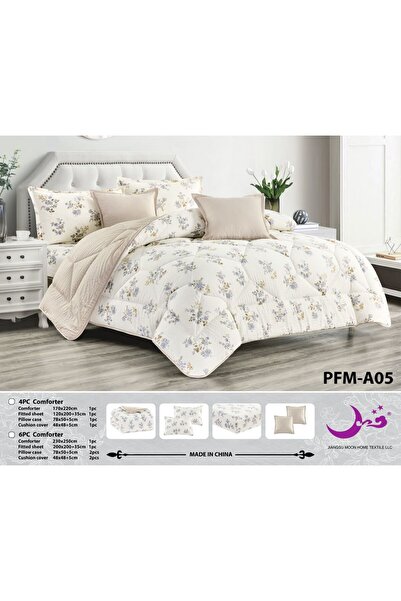 Moon Summer Bedspread Cotton % 300 Thread Count -Nafur -4 Pieces Size 220*170...