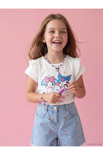 LC Waikiki Μπλουζάκι για κορίτσια με στάμπα Hello Kitty και τους φίλους της α...