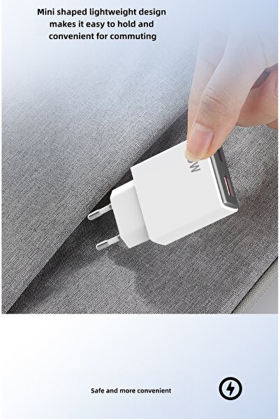 Choice3 EU white C C Gallium Nitride 45W PD Fast Charger: Ultra-Thin, Portabl...