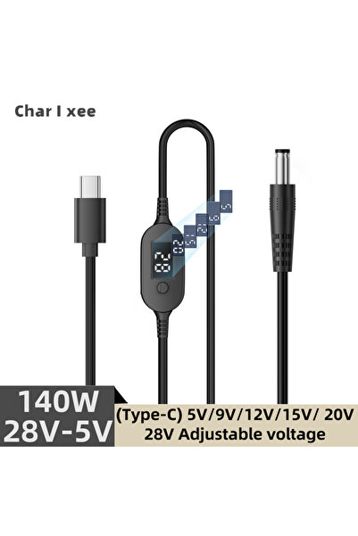 Choice 140W PD USB-C to DC Power Supply Cable Multi Voltage 5V-28V Adjustable...