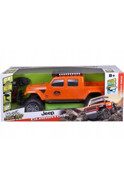 Maisto Tech Mașină cu telecomandă mare, off-road, Jeep Gladiator 4X4, portoca...
