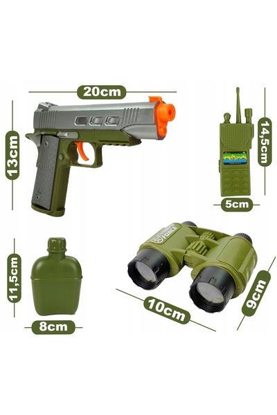 NO BRAND Set de arme de jucărie pentru copii, soldați mici, cu baterii, cu lu...