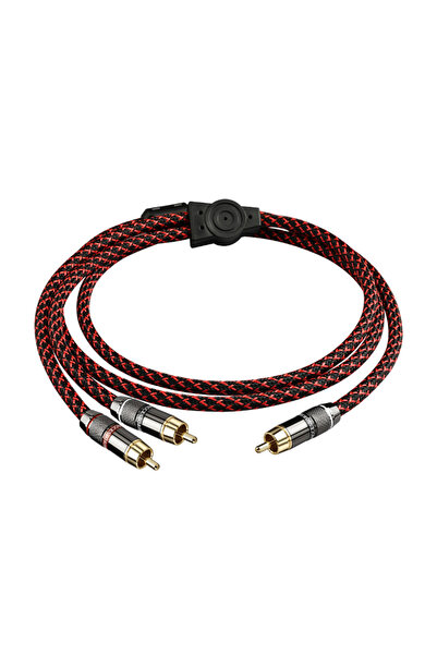 Choice3 كابل RCA ذكر إلى 2RCA ذكر بطول 1 متر، سلك صوت ستيريو عالي الجودة من ا...