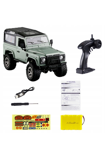 NO BRAND Mașină cu telecomandă 2 în 1 Pickup Jeep 4X4 SUV Off-Road cu LED-uri