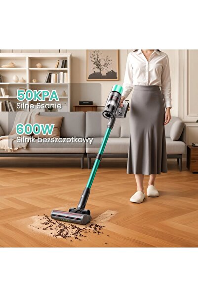 NO BRAND Aspirator fără fir 600W 50Kpa 70 min LED Auto Hepa