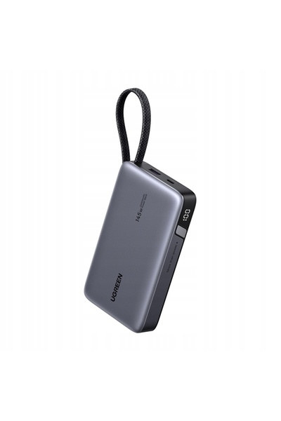 Ugreen PB551 Power Bank Rapid 20000mAh 145W USB-C+USB cu Cablu Integrat Gri