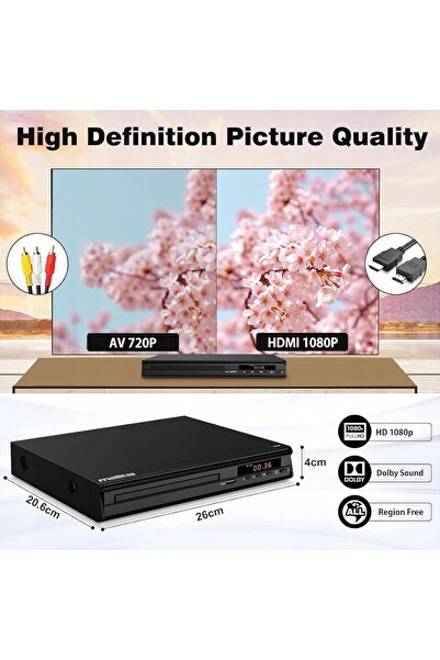 NO BRAND Înregistrator DVD HDMI AV USB Karaoke Full HD TV