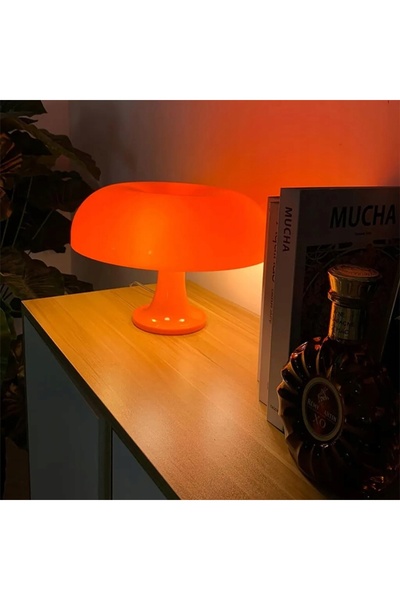 NO BRAND Lampă de masă tip ciupercă, 3 temperaturi, colorată, decor retro, pe...