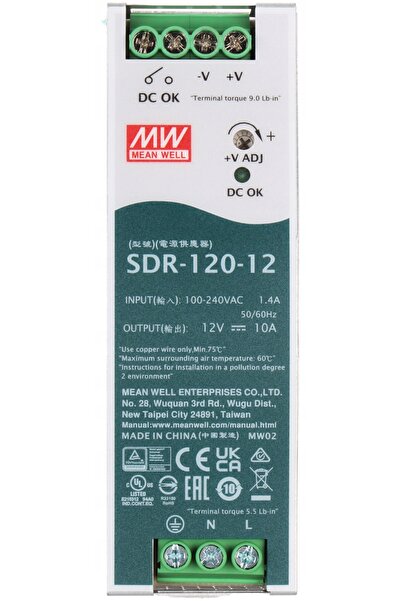 NO BRAND Sursă de alimentare cu impulsuri Sdr-120-12 Mean Well