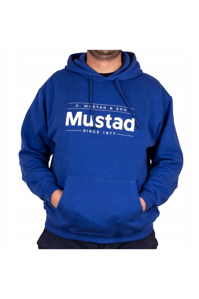 NO BRAND Hanorac albastru Mustad 100% bumbac Fabricat în Portugalia XXXL