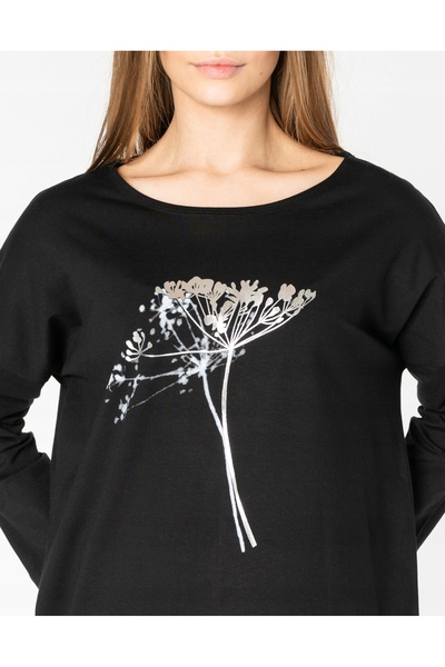 NO BRAND Bluză lungă, lejeră, tip tunică/cămașă, de damă, din bumbac 4597-1 XL