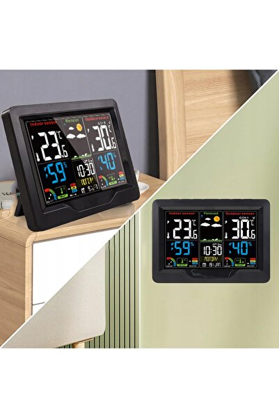 NO BRAND Stație meteo wireless higrometru barometru termometru ceas