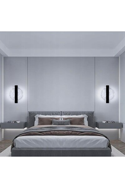 NO BRAND Lampă LED Kinkiet Scienna Argintie Rotundă Modernă pentru Living 300...