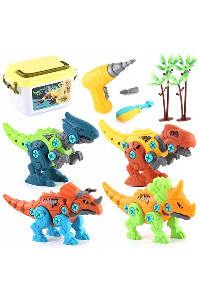 NO BRAND Set creativ de blocuri de construcție cu dinozauri și kit de găurire