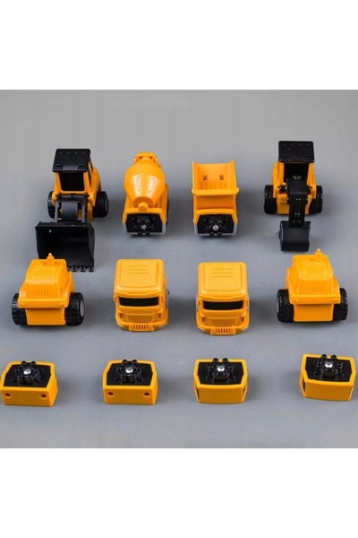 NO BRAND Set de vehicule de construcții magnetice 8 în 1 Robot 35El Transform