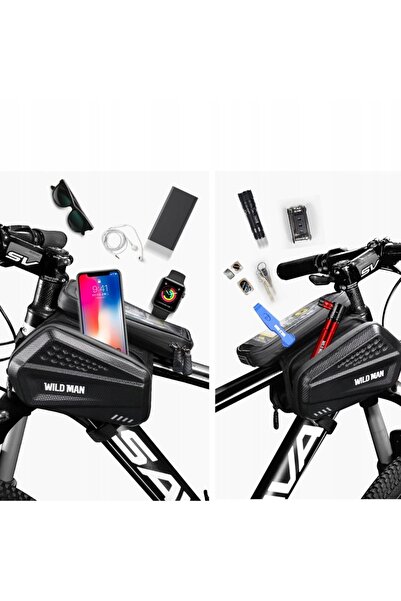 NO BRAND Geantă Sakwa pentru cadru de bicicletă, pentru telefon, model Wildma...