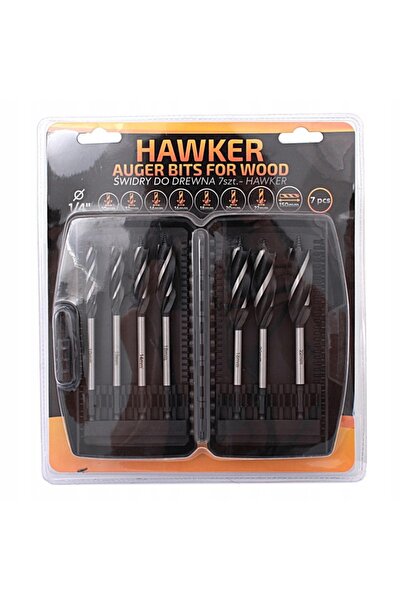 NO BRAND Burghie pentru lemn Hawker Uchw 1/4” Kpl 7 bucăți
