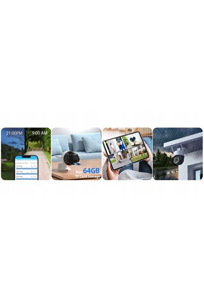 NO BRAND Cameră IP de exterior rotativă 3G/4G/5G LTE GSM 2MP PTZ cu zoom 4x ș...
