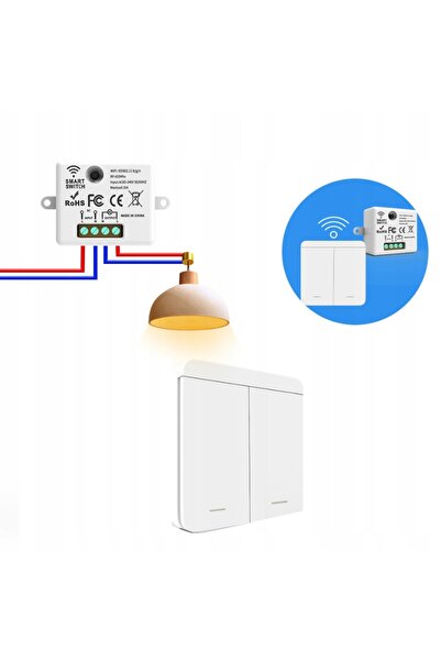 NO BRAND 2X Kit întrerupător cu telecomandă wireless, întrerupător dublu de l...