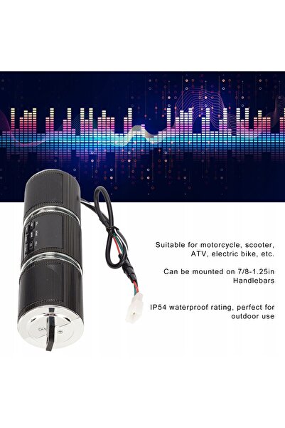NO BRAND Boxă Bluetooth wireless pentru motocicletă IP54 20,5x6cm