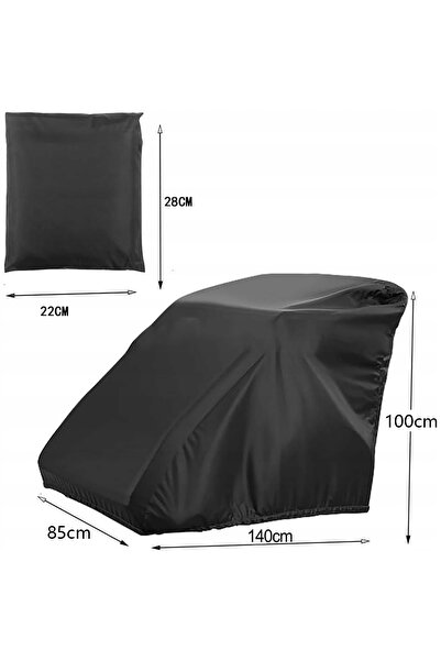 NO BRAND Husă impermeabilă pentru remorcă de bicicletă 140x85x100cm Negru
