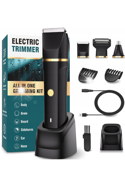 NO BRAND Trimmer corporal 3 în 1 pentru bărbați, impermeabil IPX7, aparat de ...