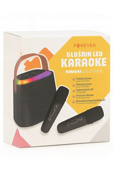 NO BRAND Forever Dreams Set Karaoke Boxă LED 2 Microfoane Negru