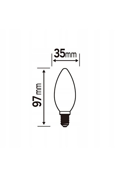 NO BRAND Bec LED E14 3 bucăți 5.9 W 806 Lm Alb Cald