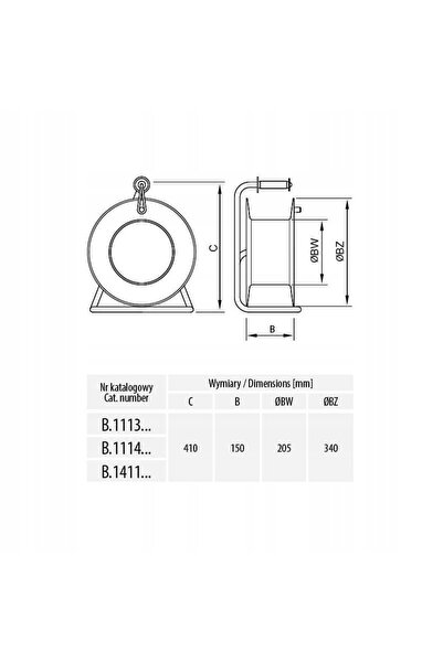NO BRAND Prelungitor 50m, cablu 3x1,5mm², 4 fire, cu protecție la supraîncărc...