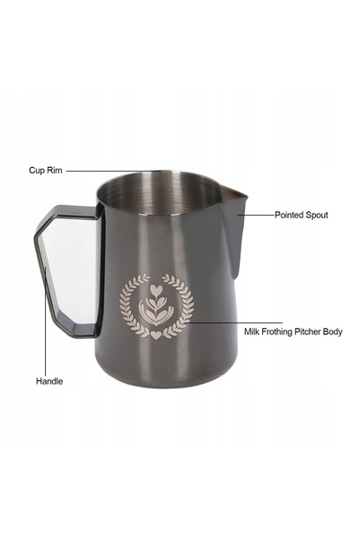 NO BRAND Cană de spumare a laptelui de 450ml pentru cafea de barista și Latte...