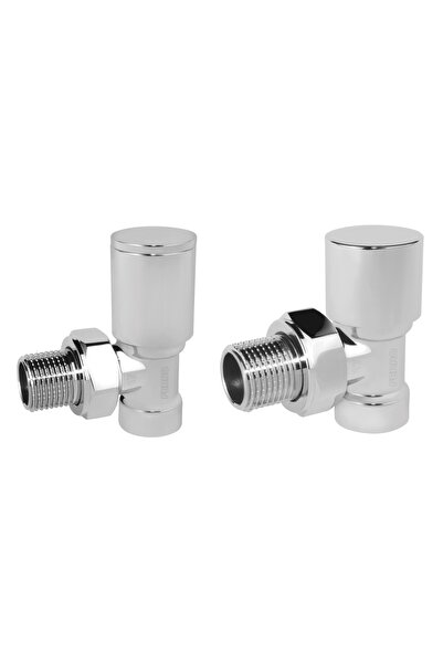 NO BRAND Set de robinete unghiulare cromate pentru calorifer