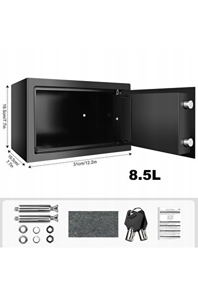 NO BRAND Sejf Kasetka cu lacăt electronic digital cu cod, 8.5L, negru