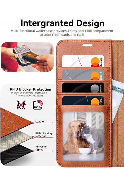 NO BRAND Husă din piele tip carte Ocase pentru Samsung Galaxy S25 Plus RFID M...