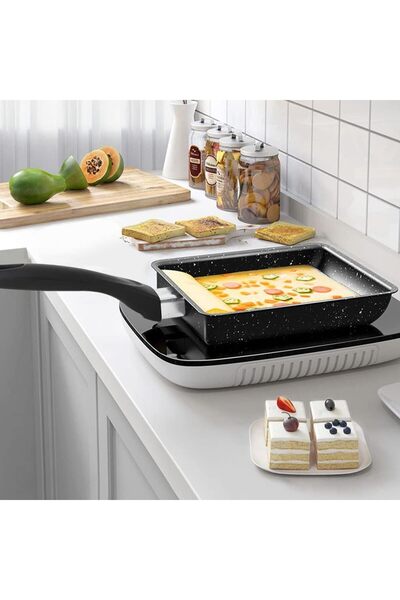 NO BRAND Tigaie japoneză pentru omletă Tamagoyaki, set 4 în 1, antiaderentă