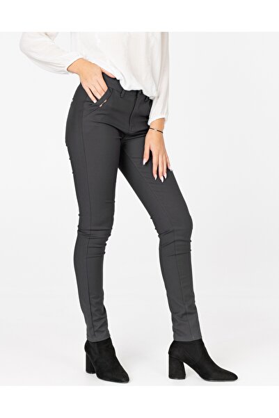 NO BRAND Pantaloni eleganți de damă, cu talie înaltă, skinny, elastici 3110 76cm