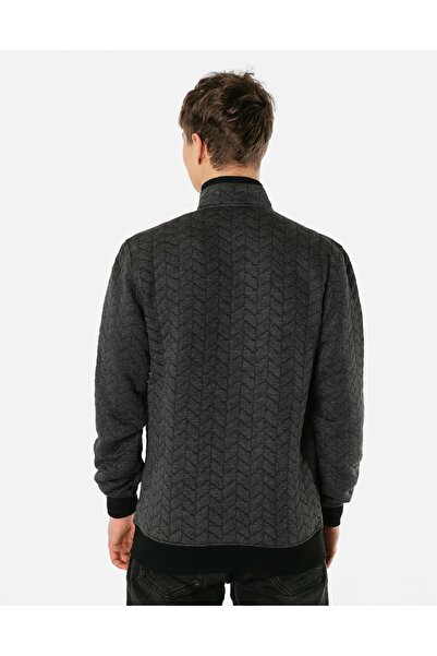 NO BRAND Hanorac călduros din bumbac pentru bărbați, cu fermoar, 6485-2 3XL