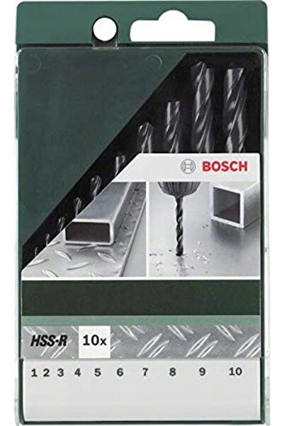 Bosch Set de burghie metalice HSS-R 1-10mm, 10 bucăți
