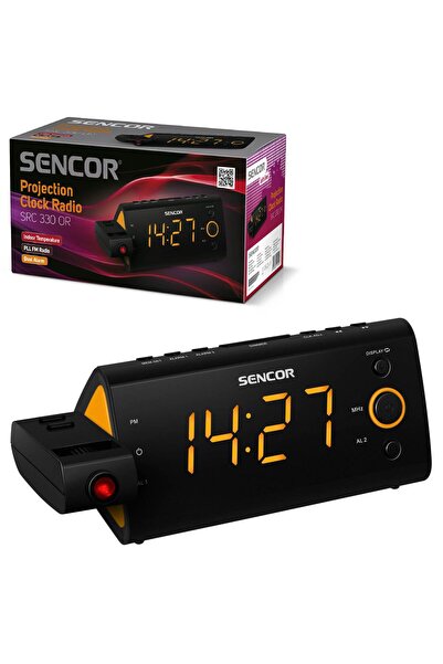 NO BRAND Ceas digital cu radio și alarmă, cu proiector LED, portocaliu Sencor...