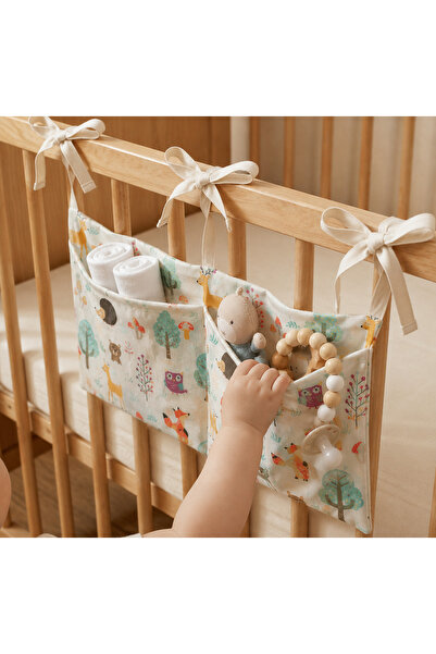 Generic Brand Nunuco Atelier Crib Side Organizer – Baby Crib Hanger with Pock...