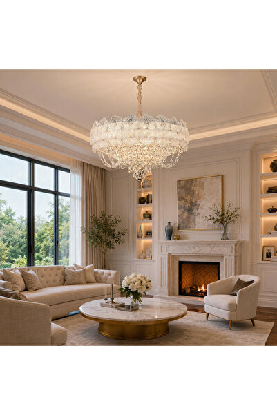 iTin Candelabru Cristal CROWN Eleganza 9x E14, Diametru 50 cm, Înălțime 41 cm...
