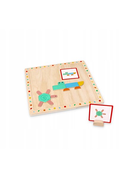 NO BRAND Tablă magnetică de puzzle cu magneți din lemn 3+