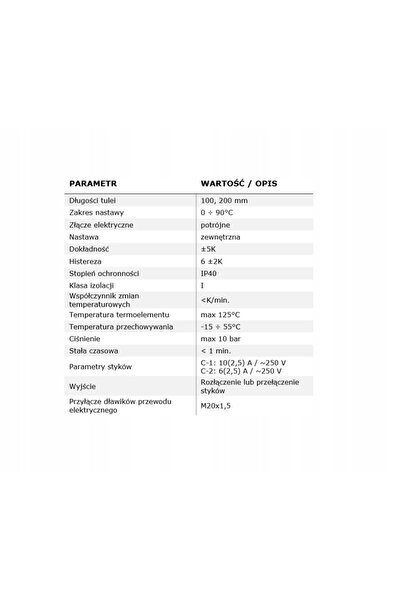 NO BRAND AFRISO TERMOSTAT REGLABIL CU CAPILARĂ TC2 0-90 °C