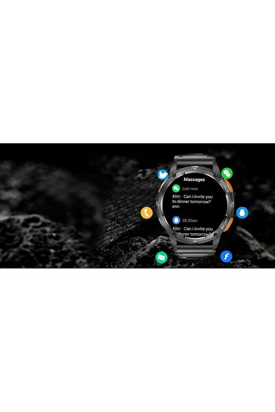 NO BRAND Smartwatch Esterio Smartwatch Ceas Bărbătesc Apeluri Pl Meniu Ak59 N...