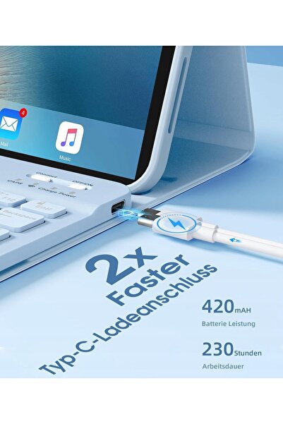 NO BRAND Husă cu tastatură RGB Vobafe pentru iPad Pro 11' 4/3/2/1 Air 11/4/5 ...