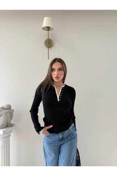 Flarsky Women's Knitwear Buttoned Sweater