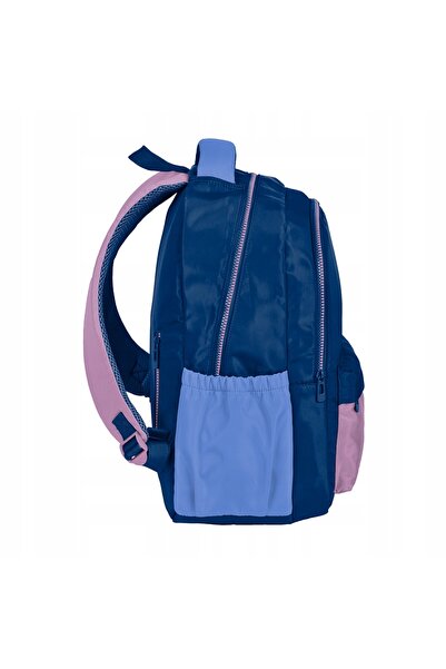NO BRAND Beuniq Rucsac școlar cu multiple compartimente, Albastru, Roz, 21 L