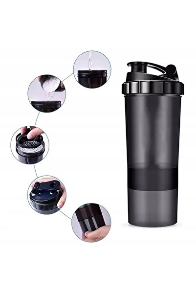 NO BRAND Shaker cu compartiment pentru proteine |   APTEL 500ml 3 recipiente ...