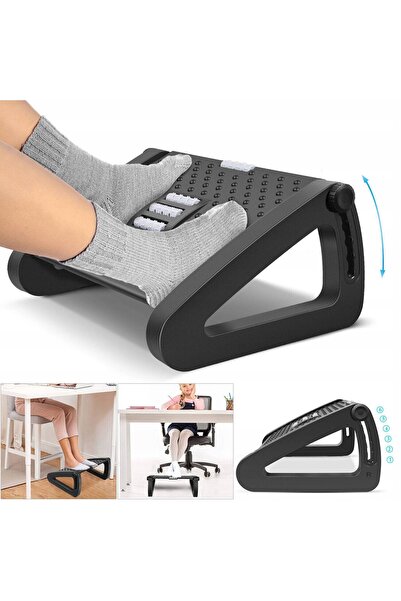 NO BRAND Suport pentru picioare de birou reglabil ergonomic cu role de masaj
